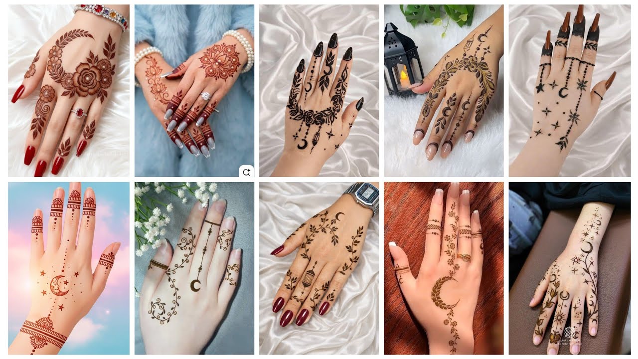 Особый дизайн мехенди к Ид 🌙 / Очень простые дизайны мехенди / Дизайн мехенди «Чанд» / Хитрости в...