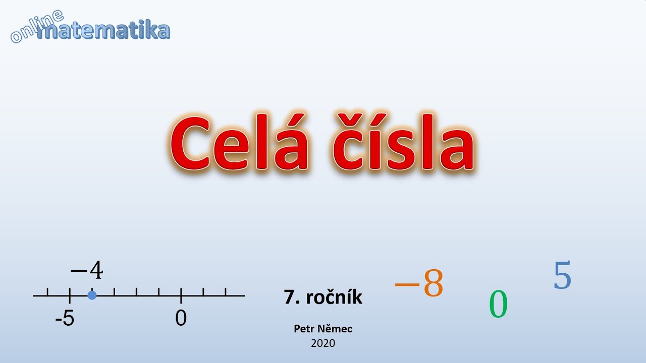 Celá čísla - Matematika 7