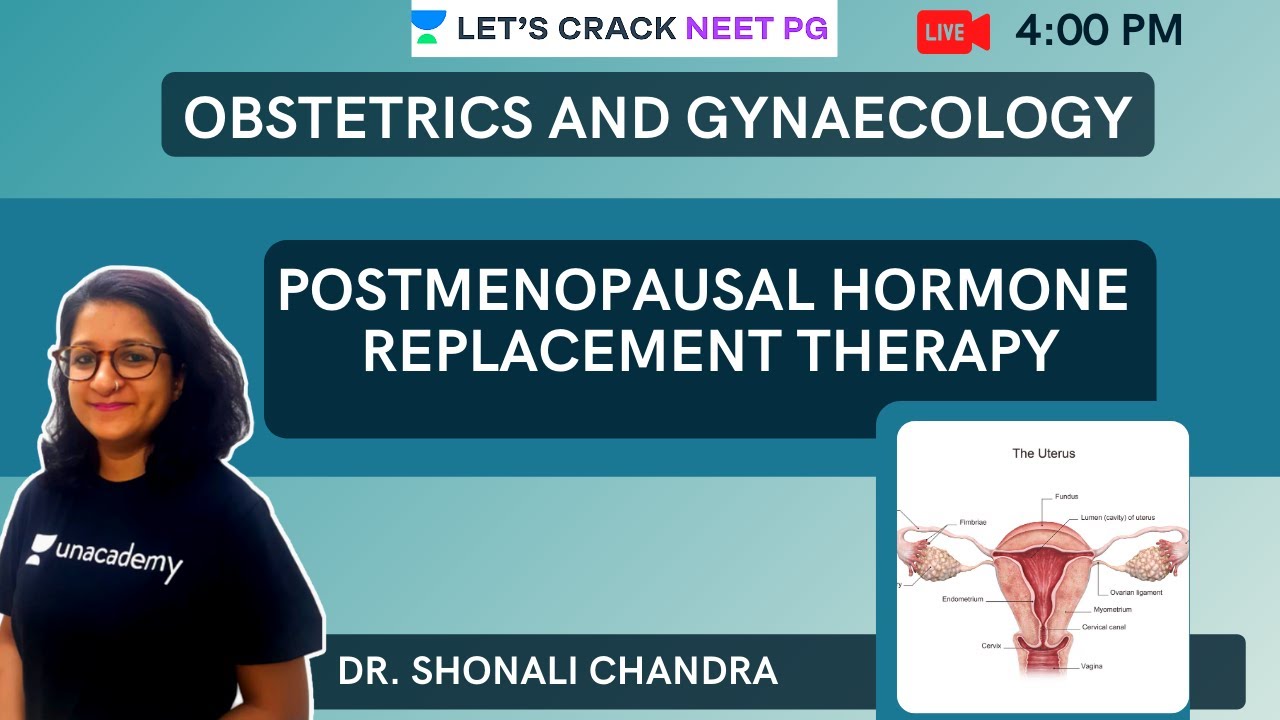 Postmenopausal Hormone Replacement Therapy | NEET PG 2021 | Dr. Shonali Chandra