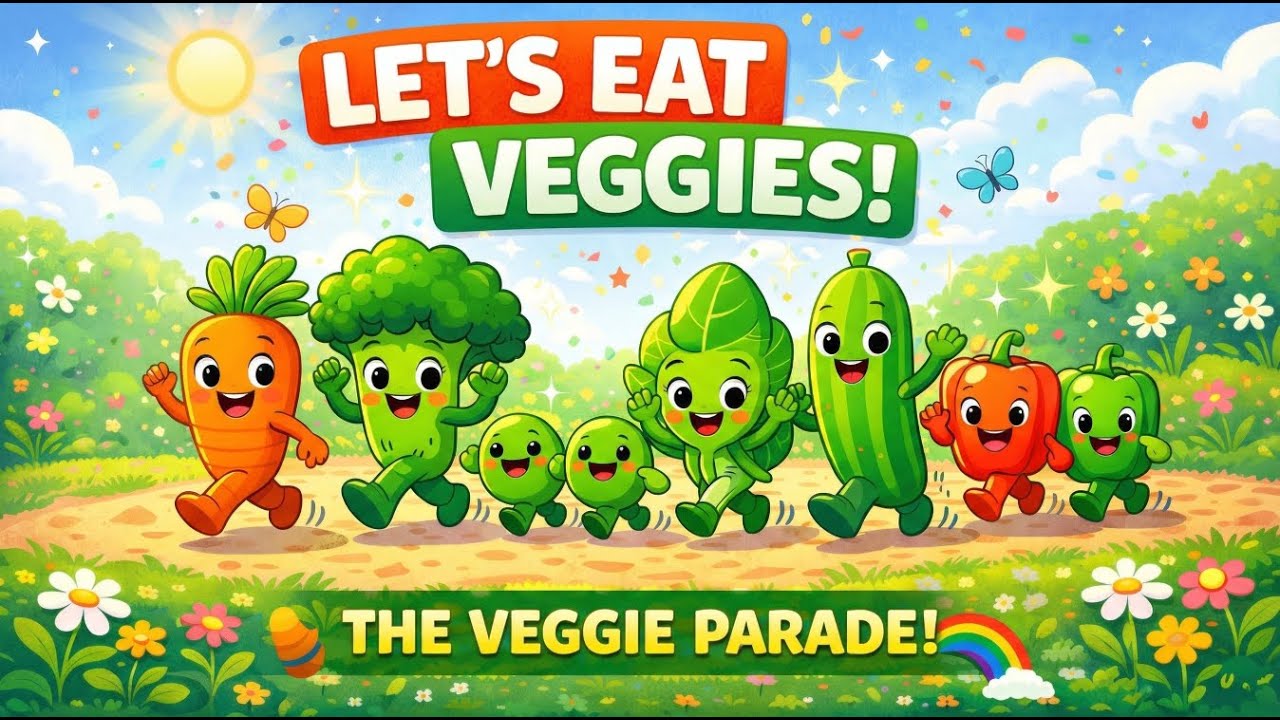 The Veggie Parade | Fun Healthy Eating Song for Kids | Eat Your Veggies! | Healthy Eating Made Fun