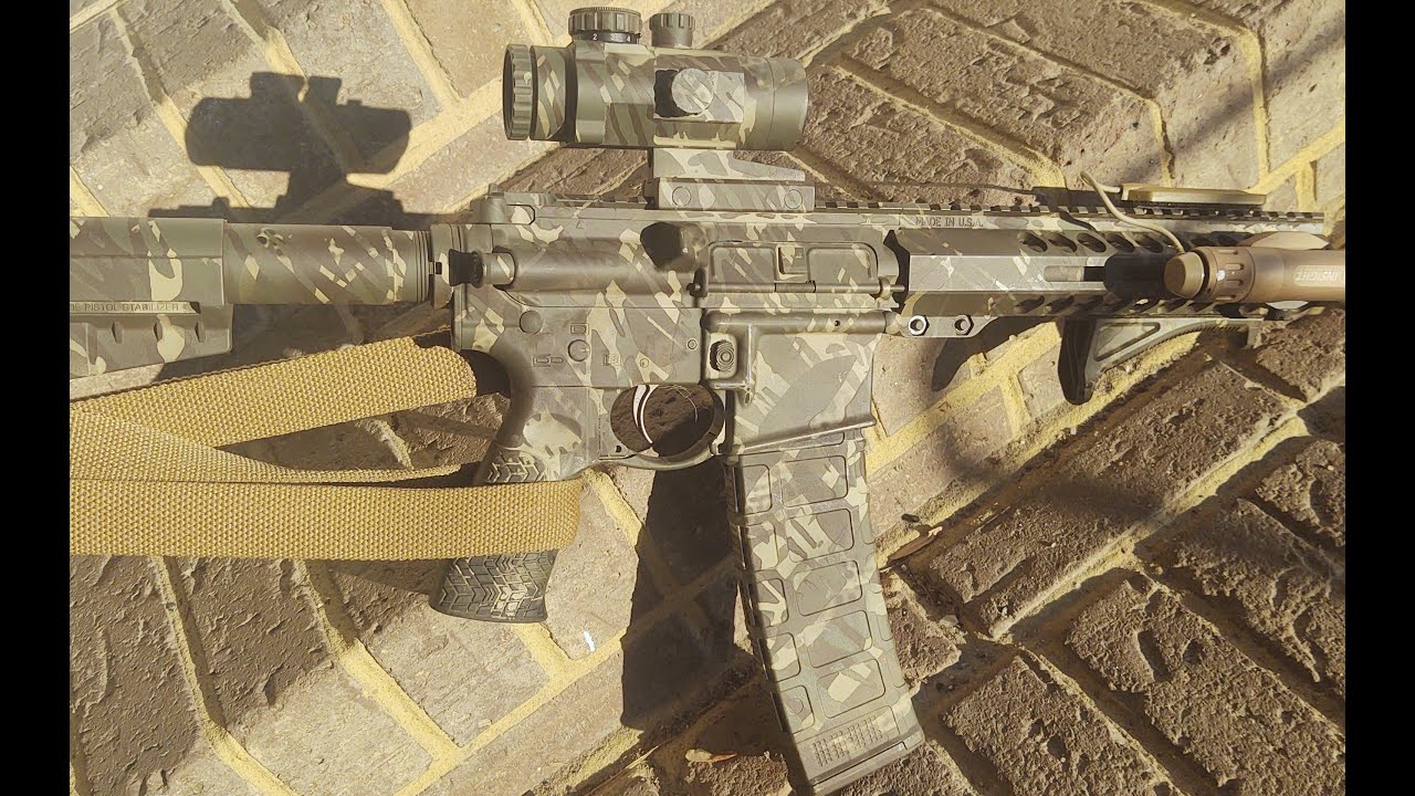 DIY CAMO WITH DISH SOAP AND SPRAY PAINT! HOW TO SPRAY PAINT YOUR GUN, AIRSOFT, OR PAINTBALL GUN.