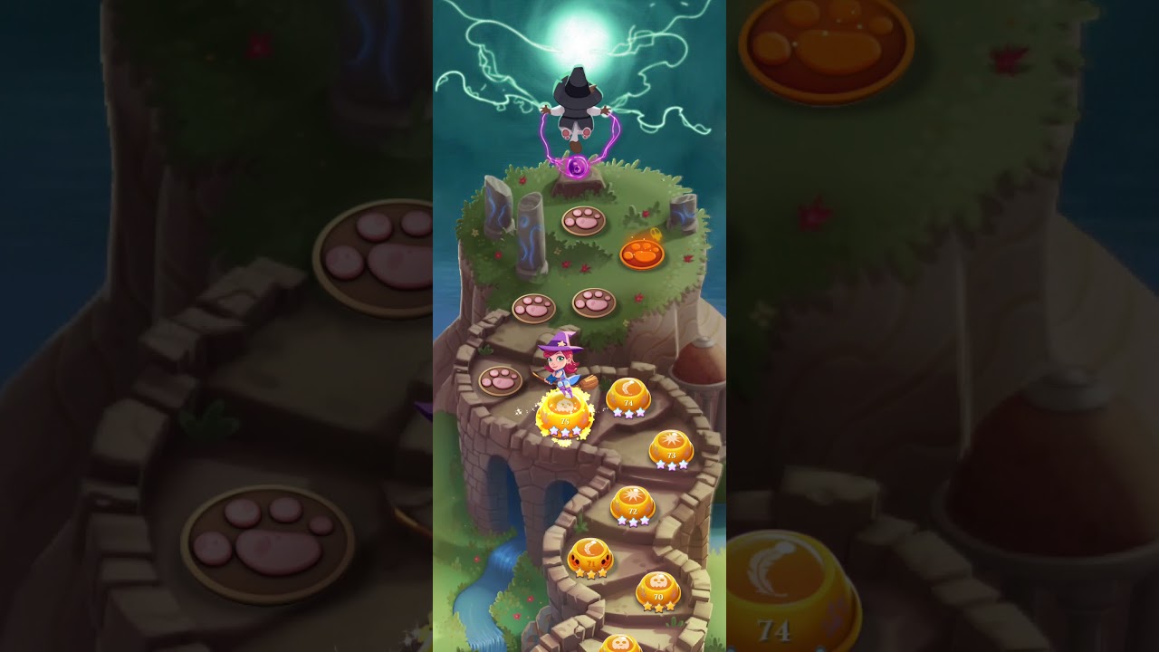 Bubble witch 3 level 74 ~ 80 game playing for strong