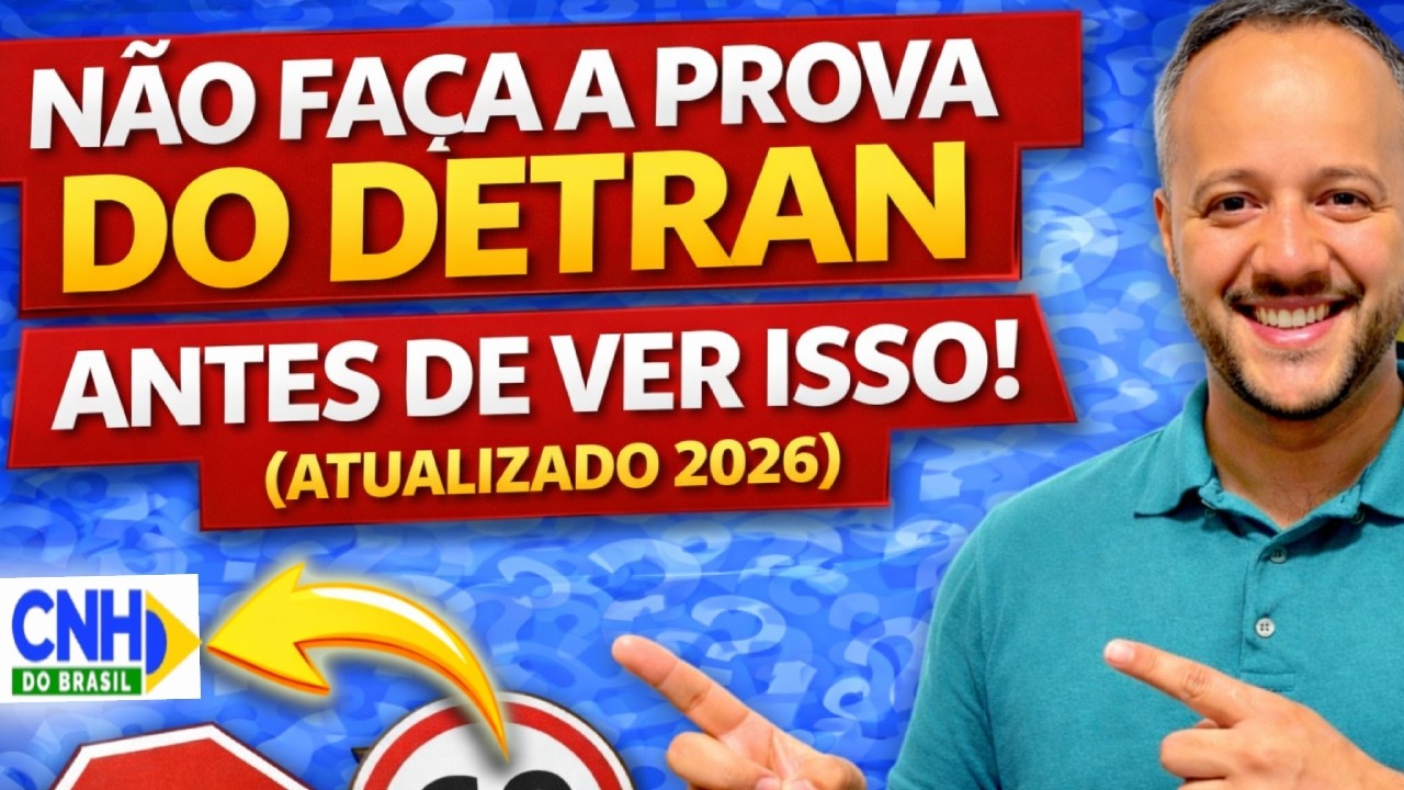 PROVA CNH 2026: SIMULADO COM 30 QUEST&Otilde;ES ATUAIS DO DETRAN! (LEI SECA, SINALIZA&Ccedil;&Atilde;O, NOVO CTB) #cnh