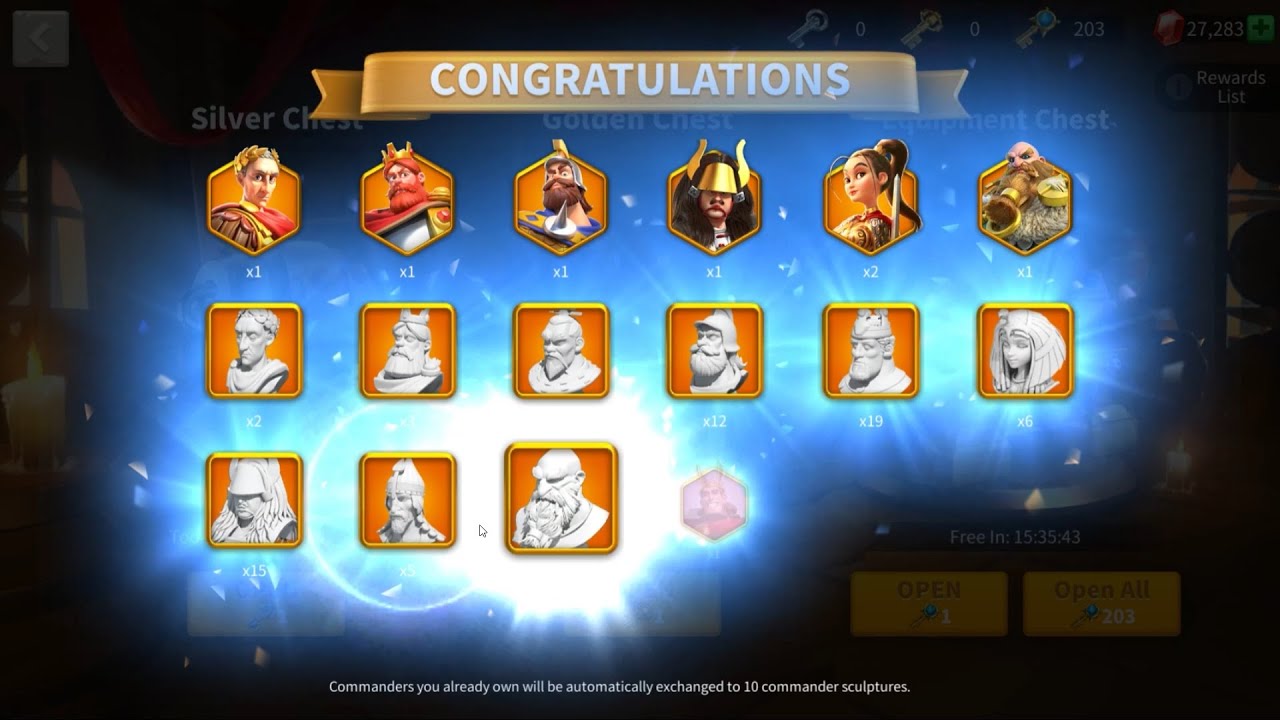 Rise of Kingdoms - Open 401 Golden Key