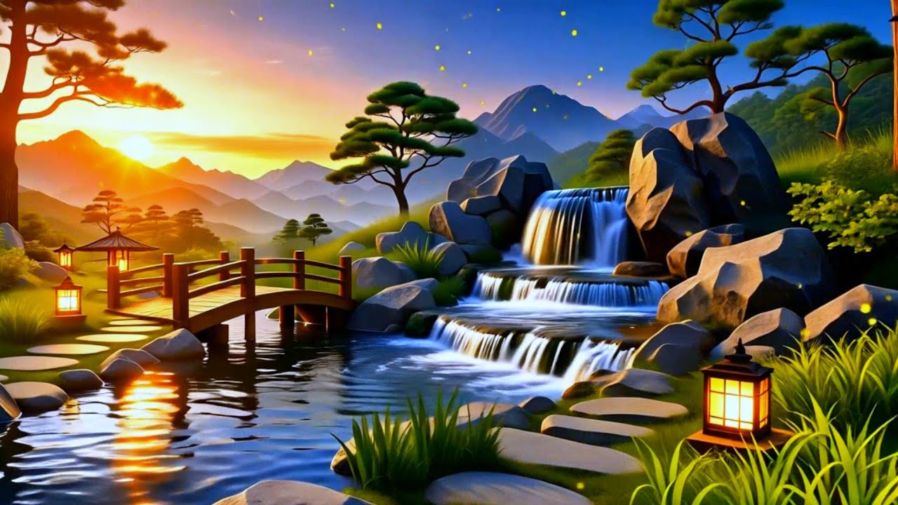 Beautiful Piano Music with Flowing Water Sounds 🌿Calming Music for Meditation, Healing & Deep Sleep