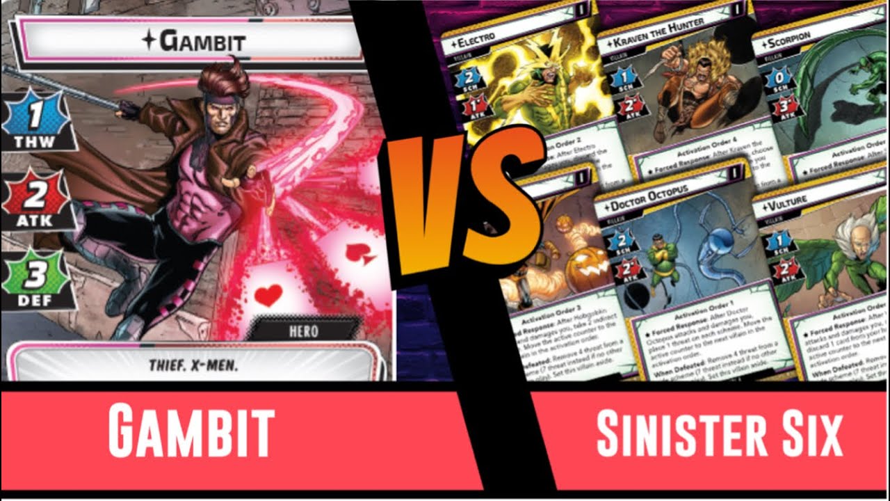 Marvel Champions | Gambit | Vs Sinister Six | Solo | Aggression | Deck Testing | Mutant Genesis