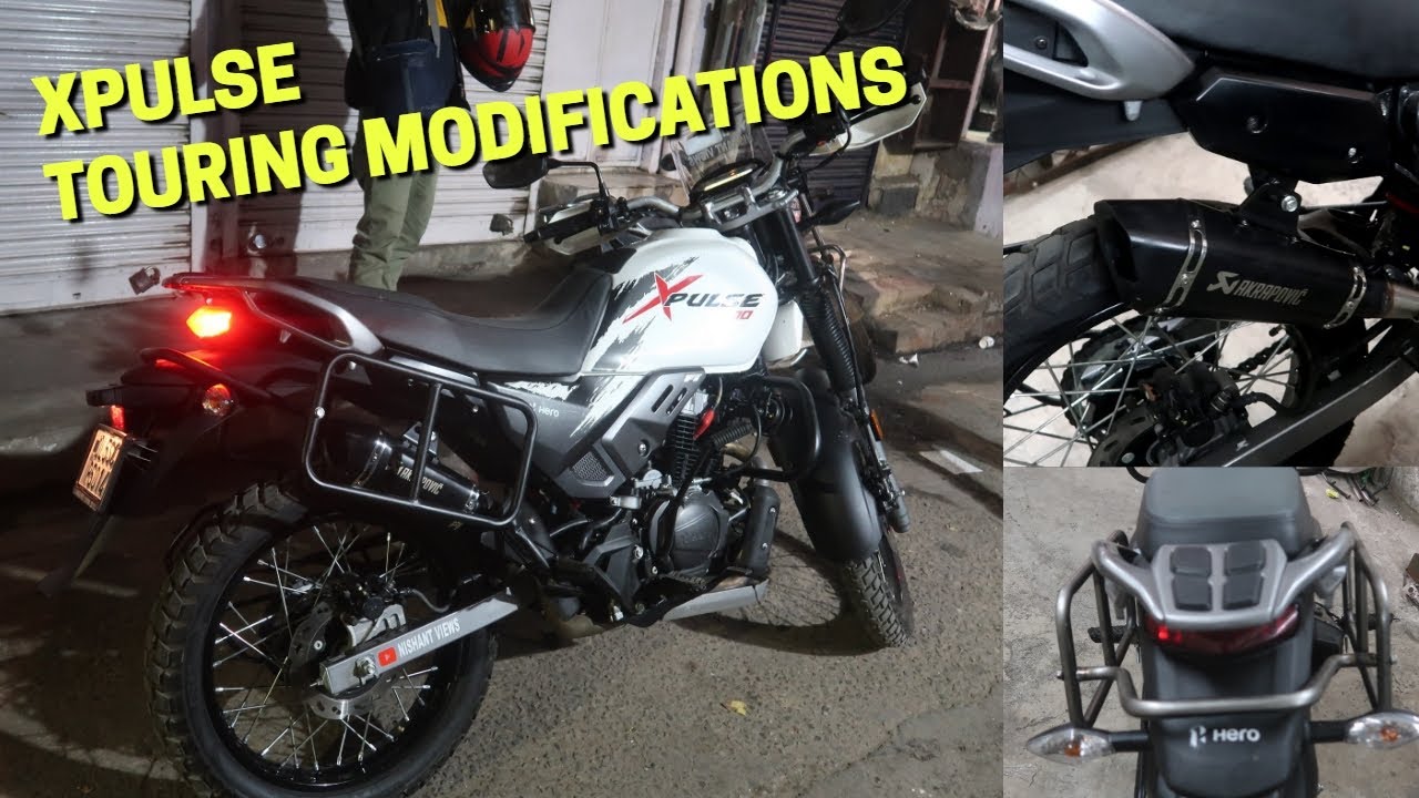 Xpulse 200 BS6 Touring Modification for Saddle Bag with Small Exhaust