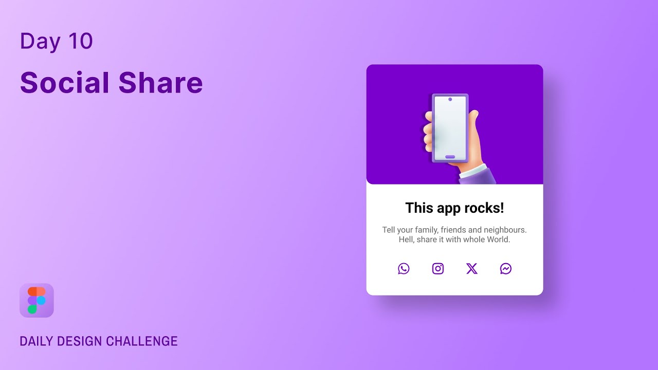 Daily UI Design Challenge | Day 10 | Social Media Share