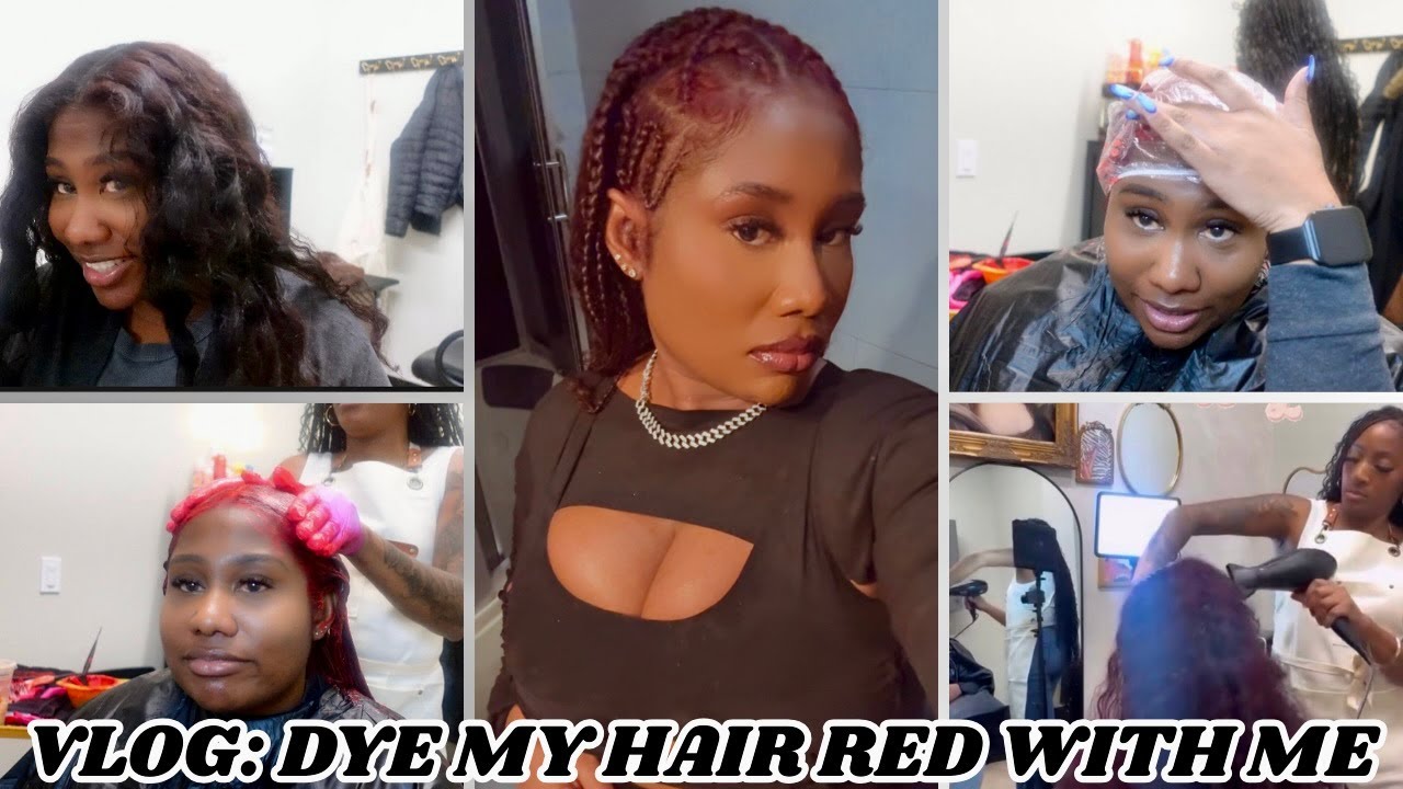 Dye My Hair Red With Me vlog