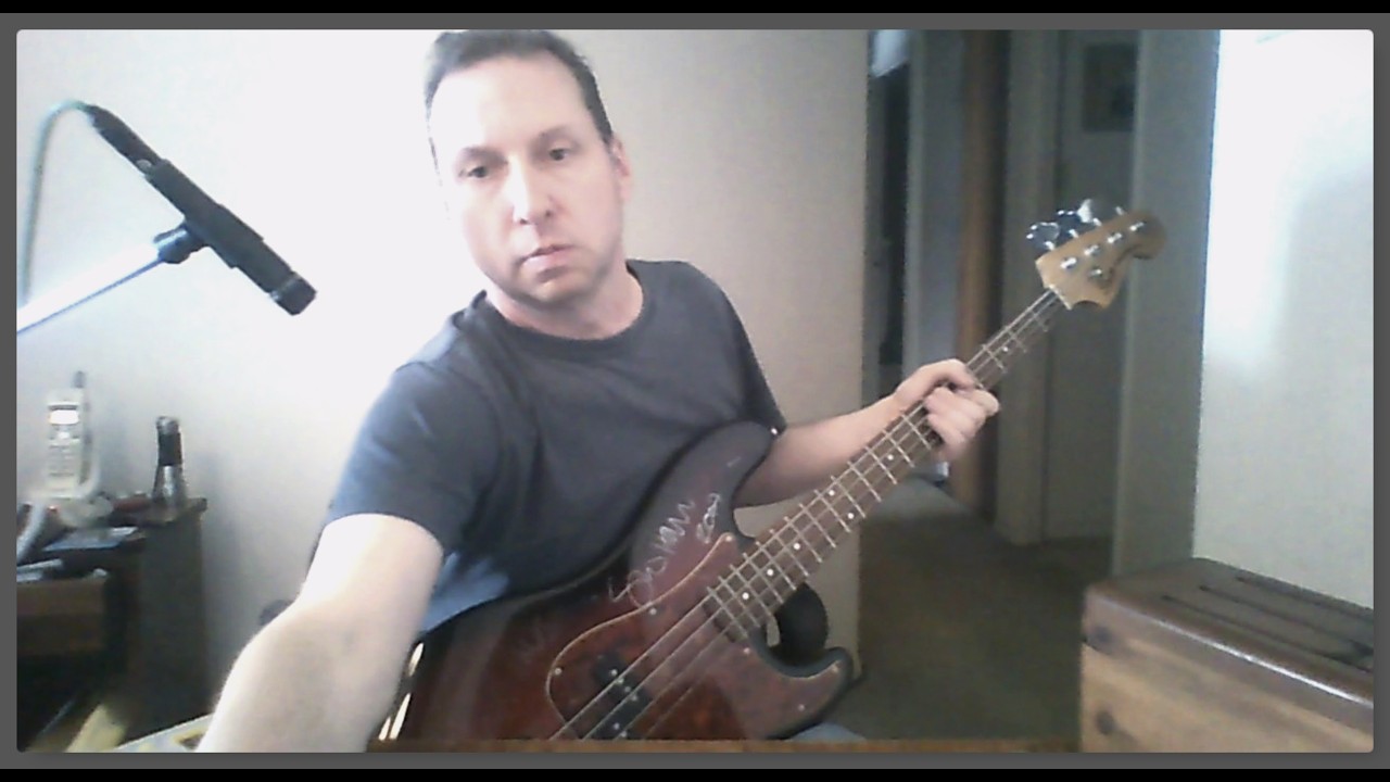 Squier P-Bass and percussion loop improv (with Kaossilator)