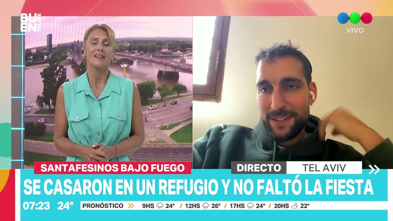 Es santafesino, vive en Israel y se casó en un refugio: 