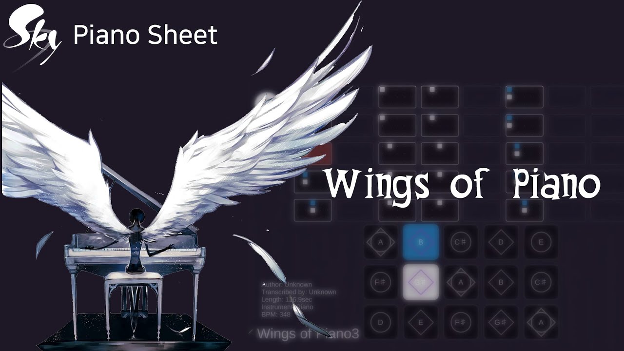 [Sky Piano Sheet] Deemo•V.K | Wings of Piano