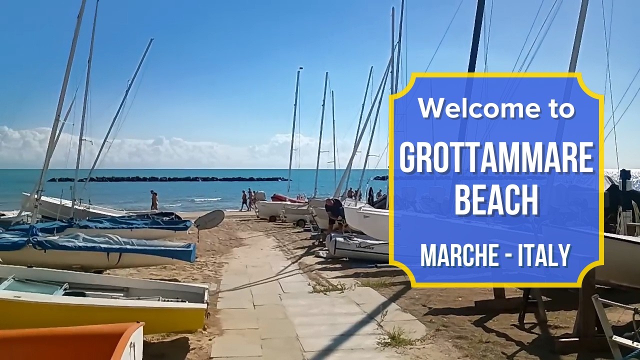 Красивая набережная в Гроттаммаре - Марке, Италия 🇮🇹 🌊🏖️🌴 v.111