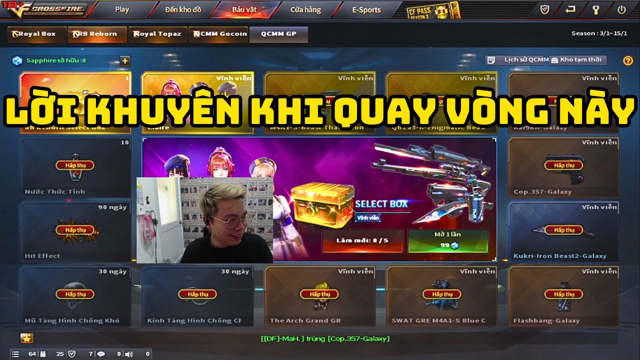 [ Đột Kích Crossfire ] Lời Khuyên Khi Quay VÒNG QUAY KHO BÁU HOÀNG GIA GALAXY - Tuấn Thạch Sùng