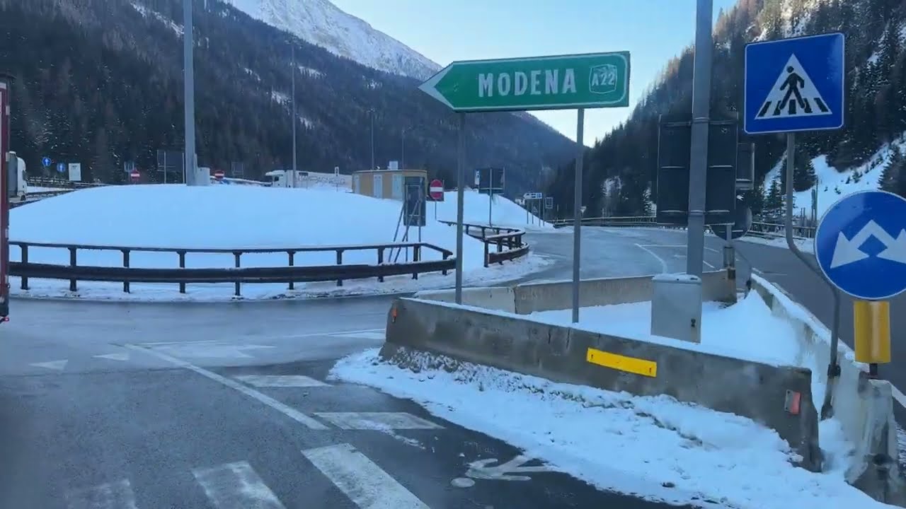 Austria 🇦🇹 To | Italy 🇮🇹 By Road 🛣️ | Truck Drive In Snow ❄️ | In Europe