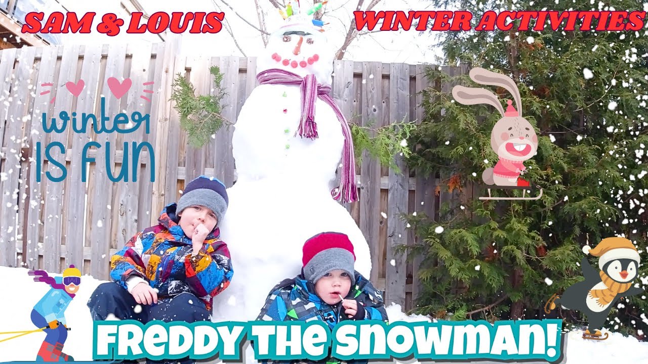 First Time Skiing, Skating & Snowman making for Sam & Louis | Winter Activities for Toddlers in 2023