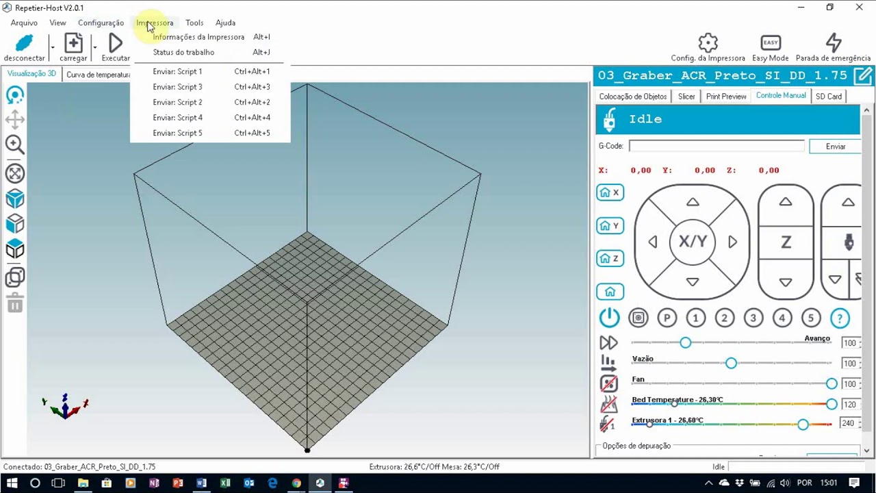 Aula 2 - Configuração Repetier Host para impressoras 3D