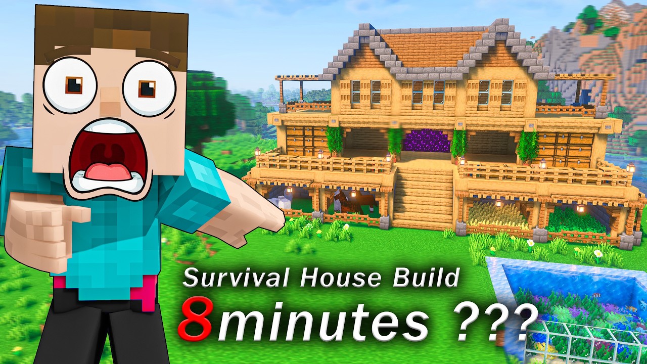 Minecraft: Simple Survival House Tutorial | Tutorial Simple Starter House