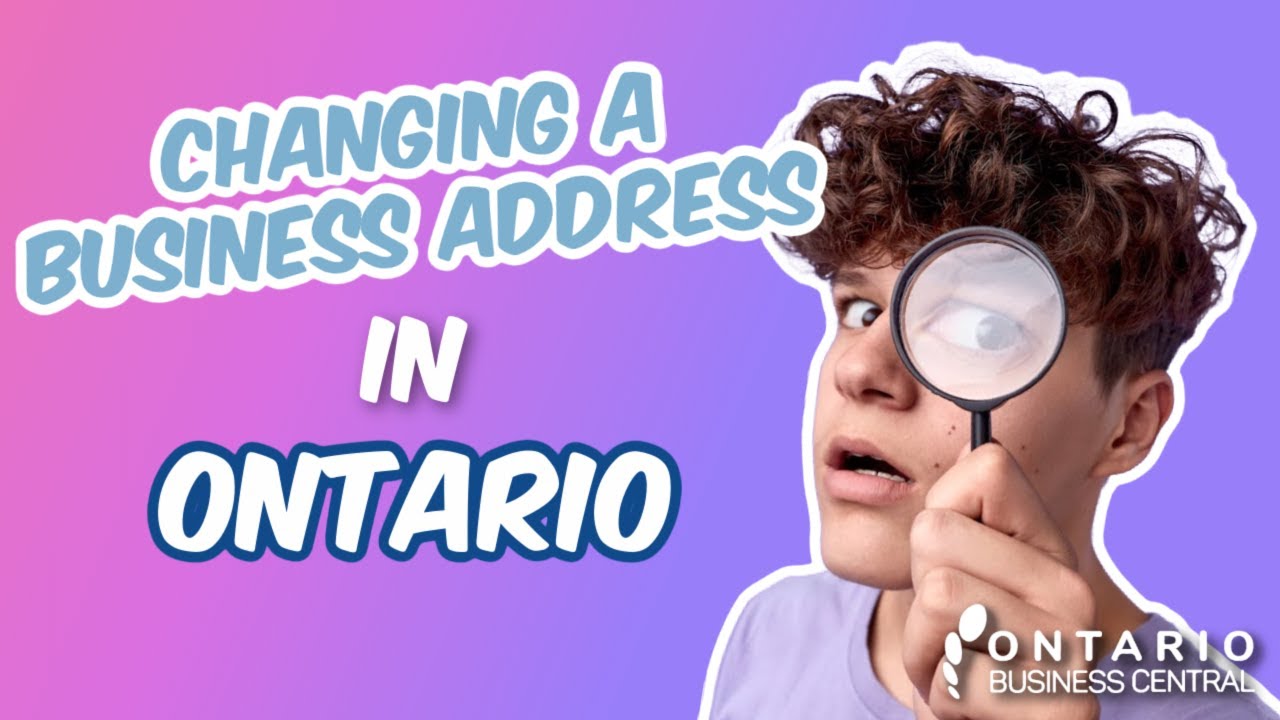 Change Business Address Ontario