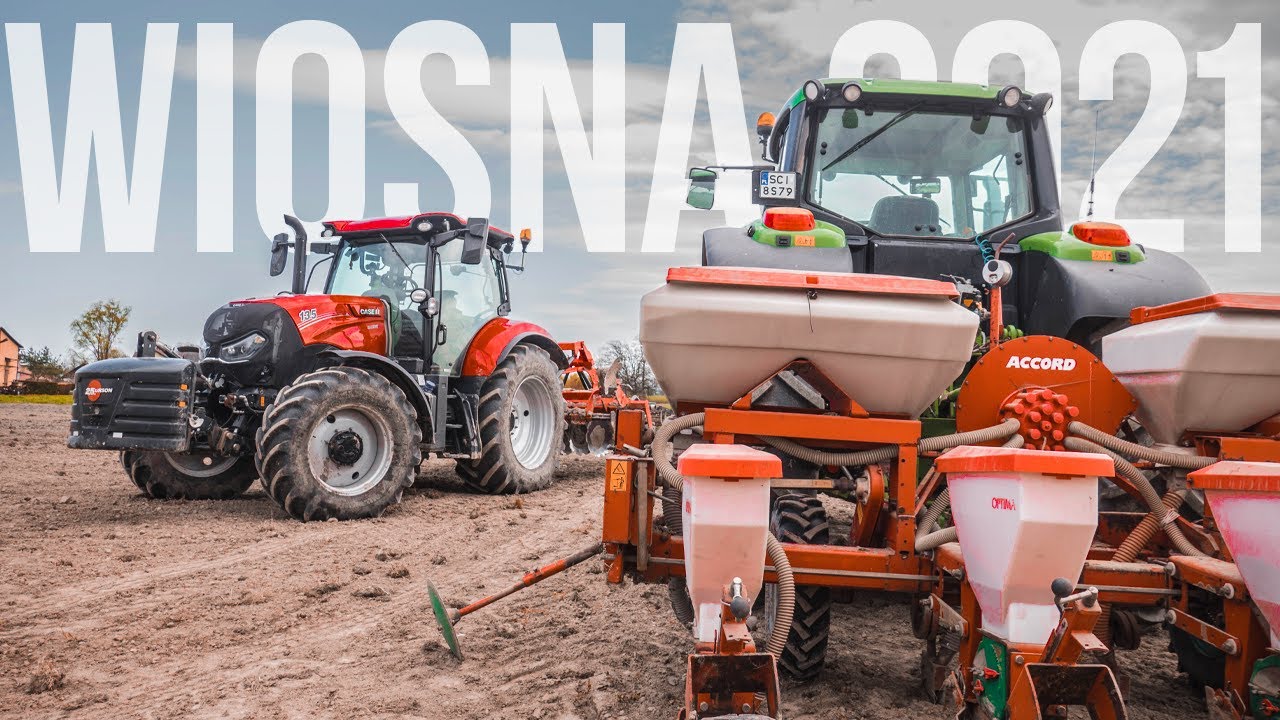 WIOSNA 2021 W BARWACH CASE NA ŚLĄSKU I CASE MAXXUM 135, FARMALL55C, IH 4230 John-Deere 6110M