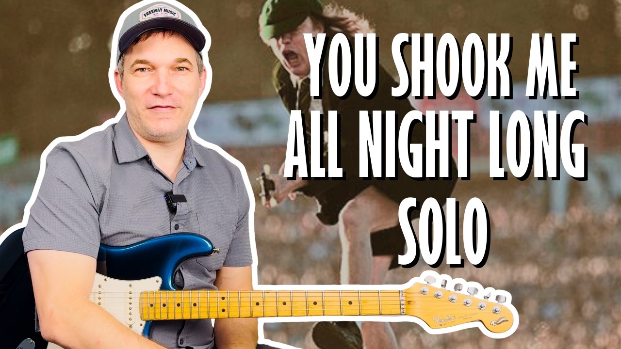 Major and minor Pentatonic Made Easy : You Shook Me All Night Long Solo - AC/DC #acdc #guitarsolo