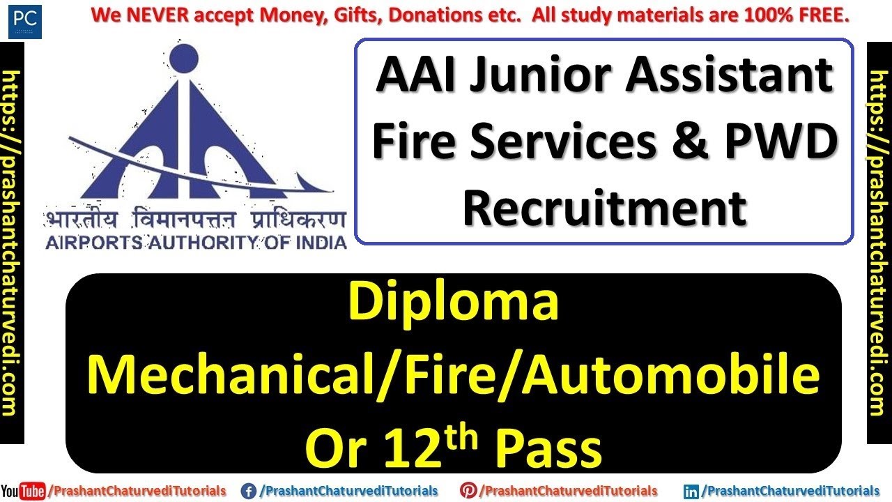 AAI JUNIOR ASSISTANT FIRE SERVICE RECRUITMENT 2018 (EASTERN) || ALL DETAILS || CALL- 9860966974 ||