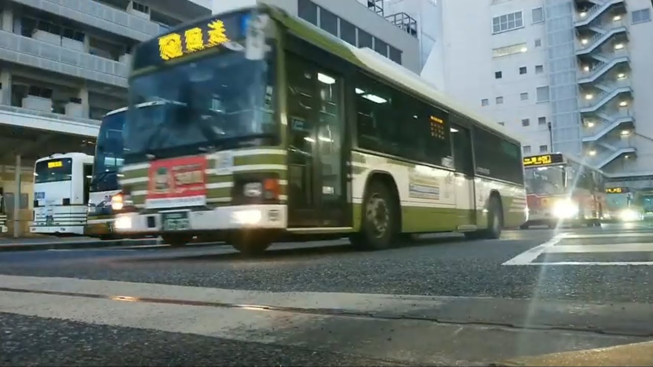 【固定定点観察】夕方の広島バスセンター(カープリーグ優勝記念HM車…等) #3