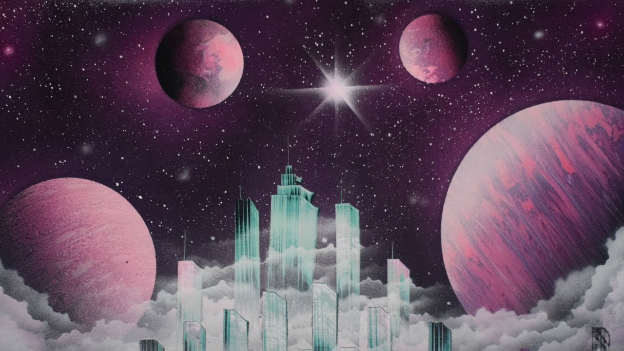 City in the Clouds - SPRAY PAINT ART