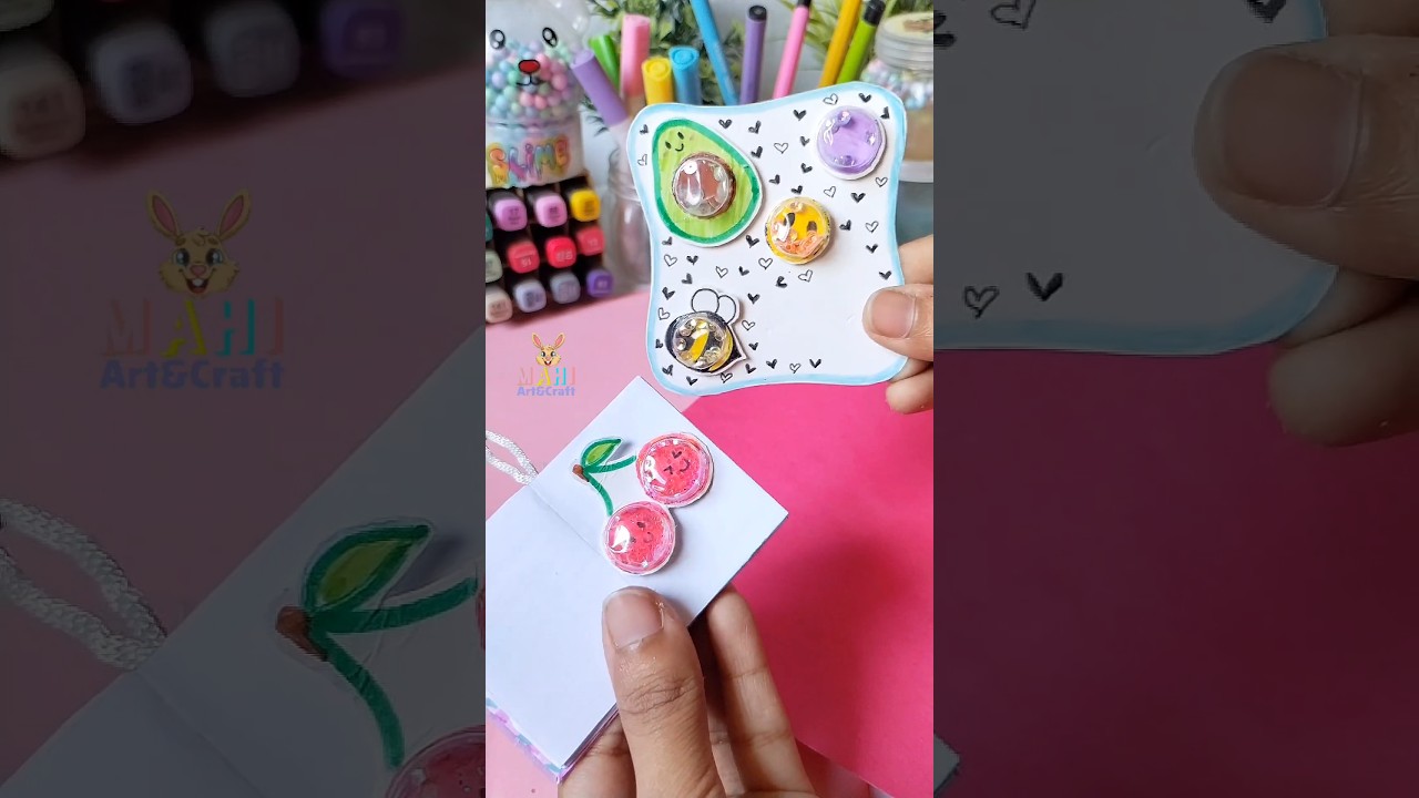 Простой способ сделать 3D-наклейки ✨ #шорты #mahiartandcraft #ремесло #любовь #искусство #сделайсам