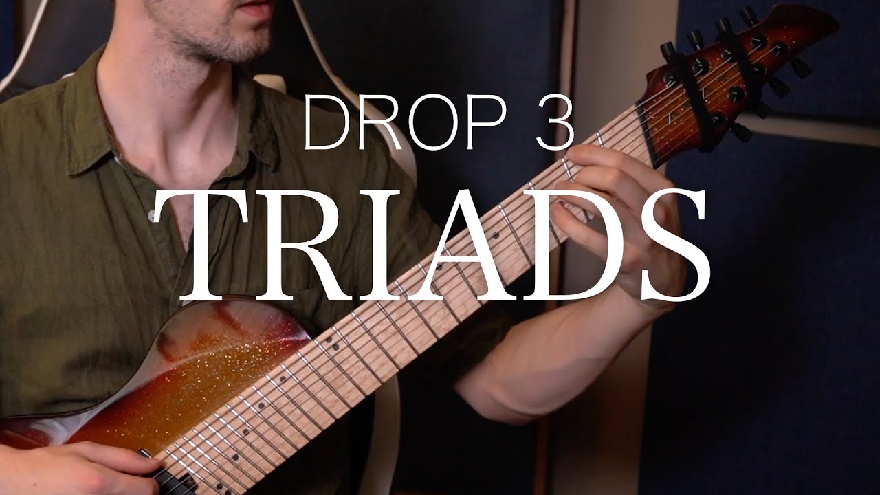 The BEST Triad Shapes for 8-String Guitar | Drop 3 Triad Voicings