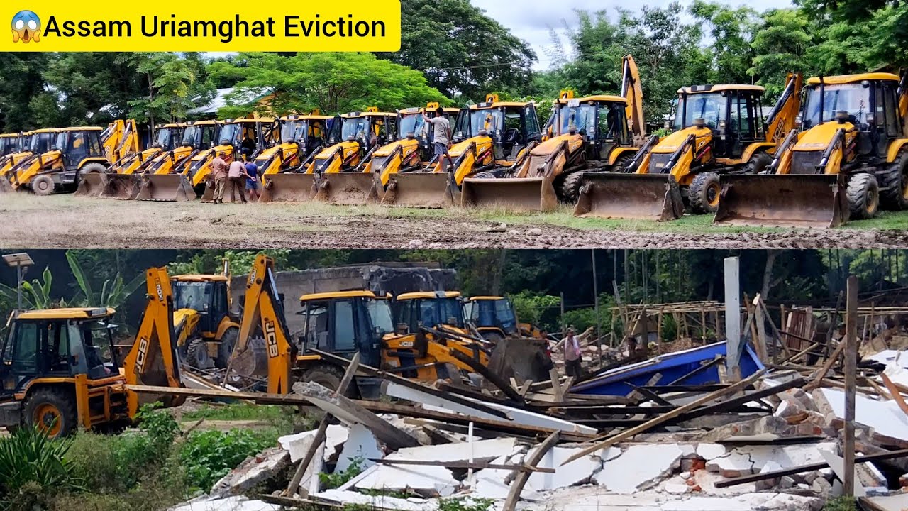 Jcb 3dx Super 4x4 and Jcb 3dx One 100 Assam Uriamghat Eviction Duty Part 1 #jcbvideo #jcb #jcbwala 