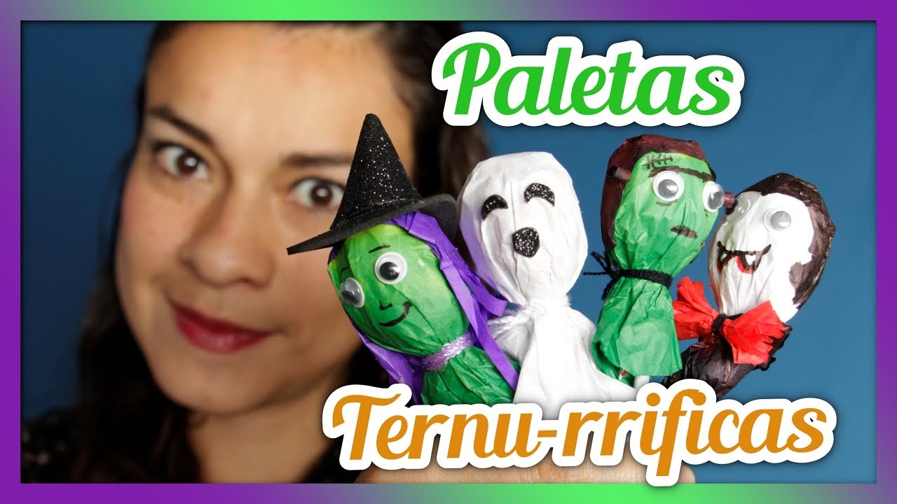 Regalos para halloween  🎃 Paletas decoradas para halloweeen 🎃 DIY Halloween