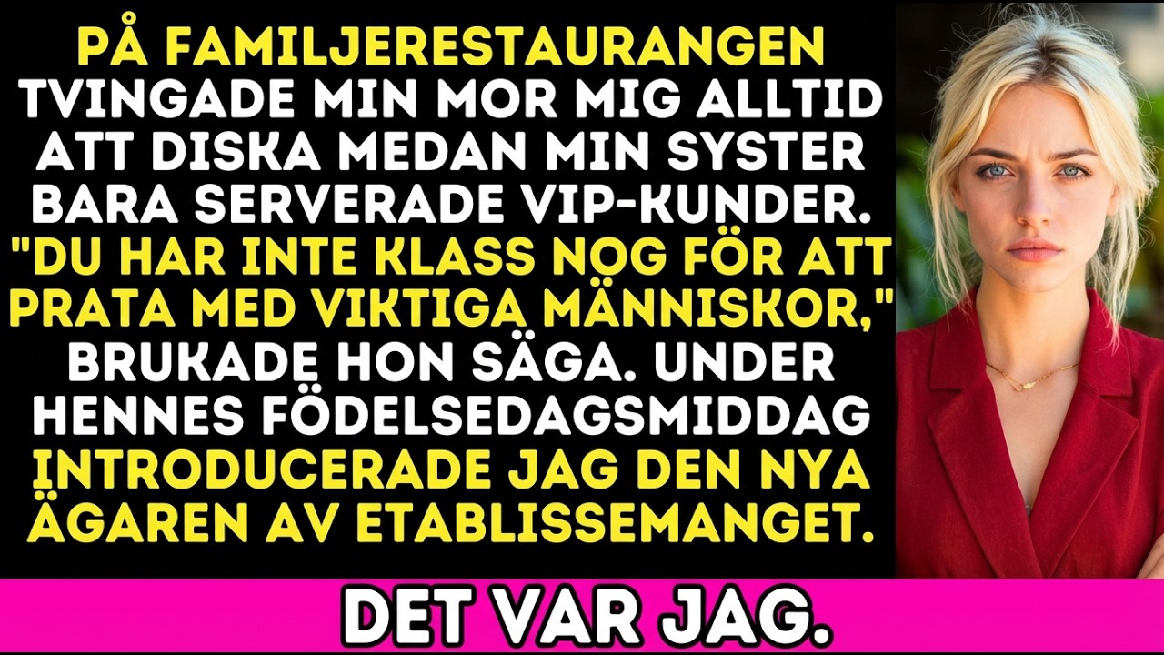 Min mamma valde min syster över mig – vid middagen upptäckte hon att restaurangen var min