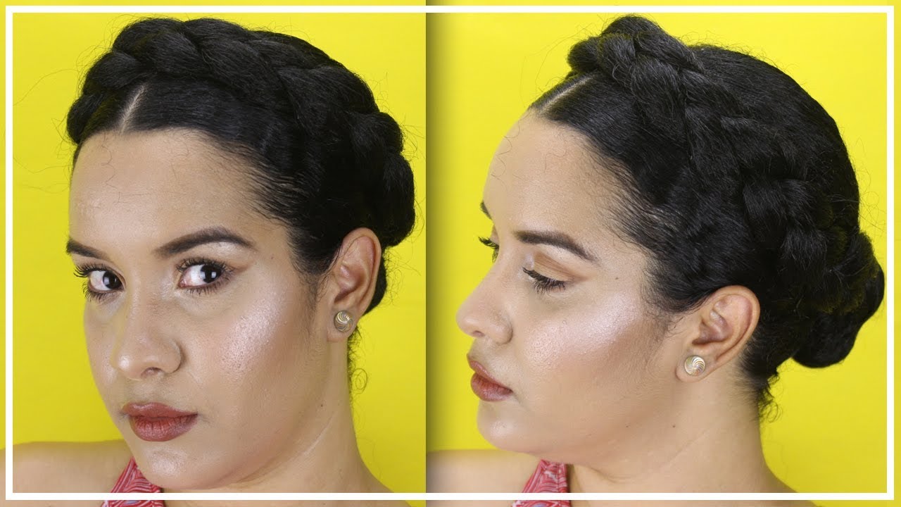 Peinado Corona en Trenza  😍😍😍  (Facil y Bonito)
