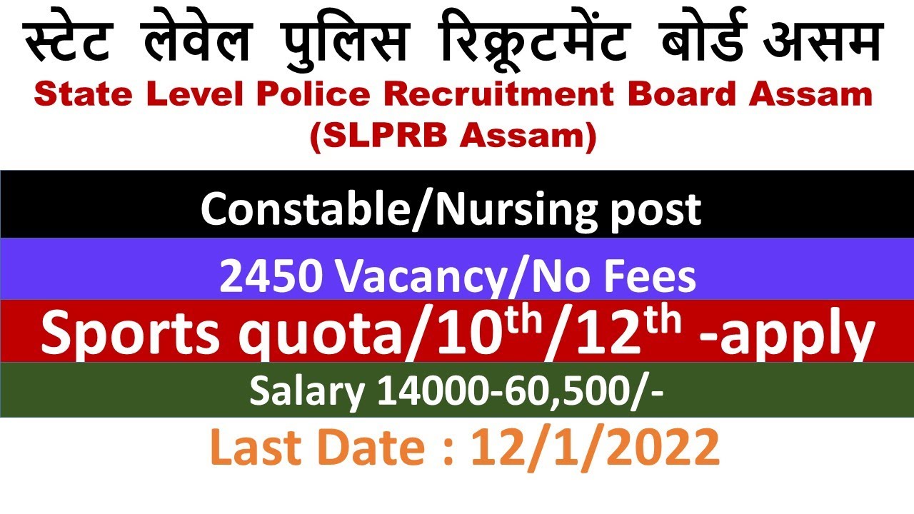 slprb assam police recruitment 2021|slprb new update|nursing recruitment|slprb sports quota vacancy