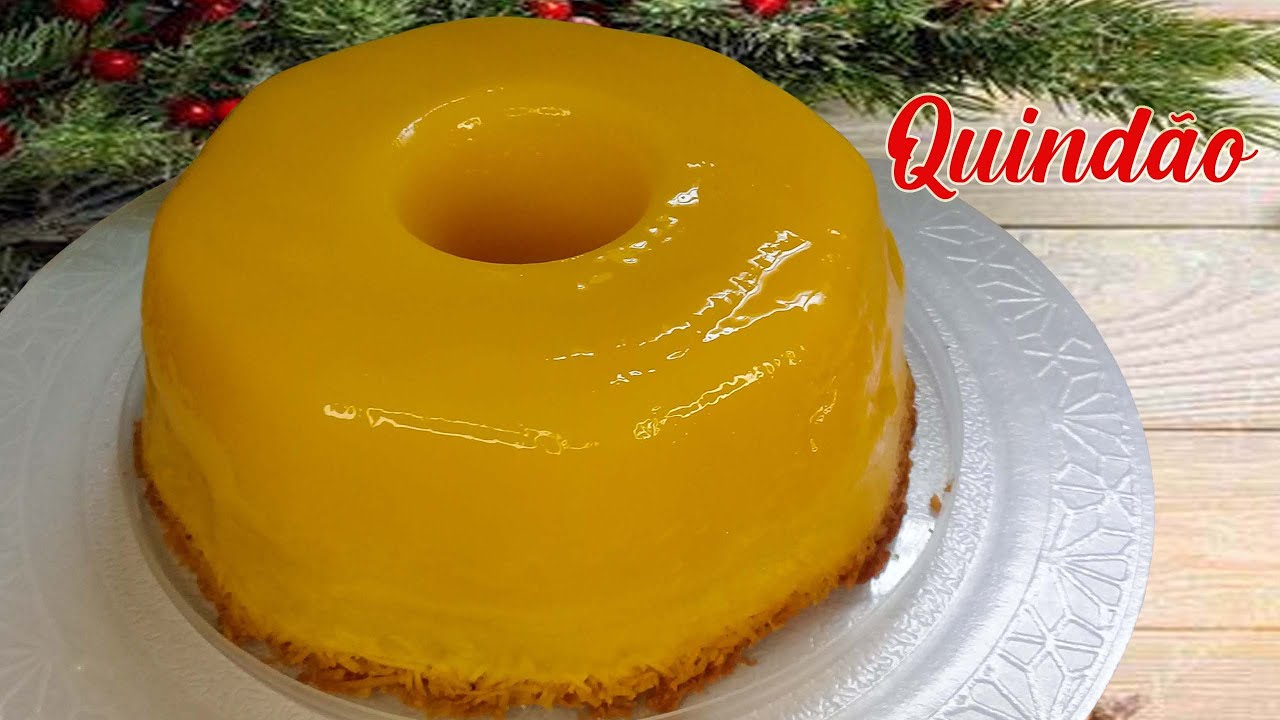 O Quindão mais lindo e gostoso da vida!  Apenas 4 ingredientes! Fácil de fazer!