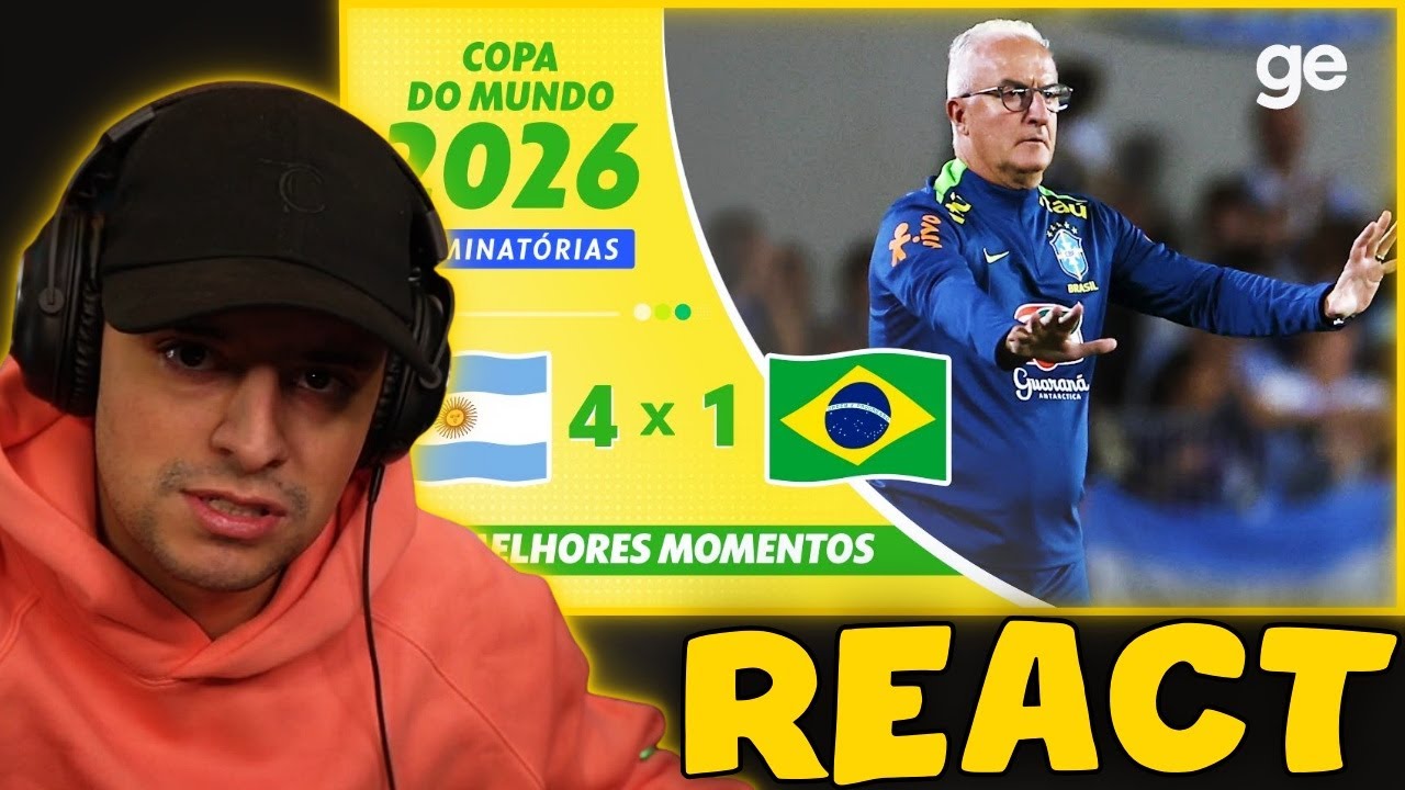 CORINGA REAGINDO: ARGENTINA 4 X 1 BRASIL | MELHORES MOMENTOS