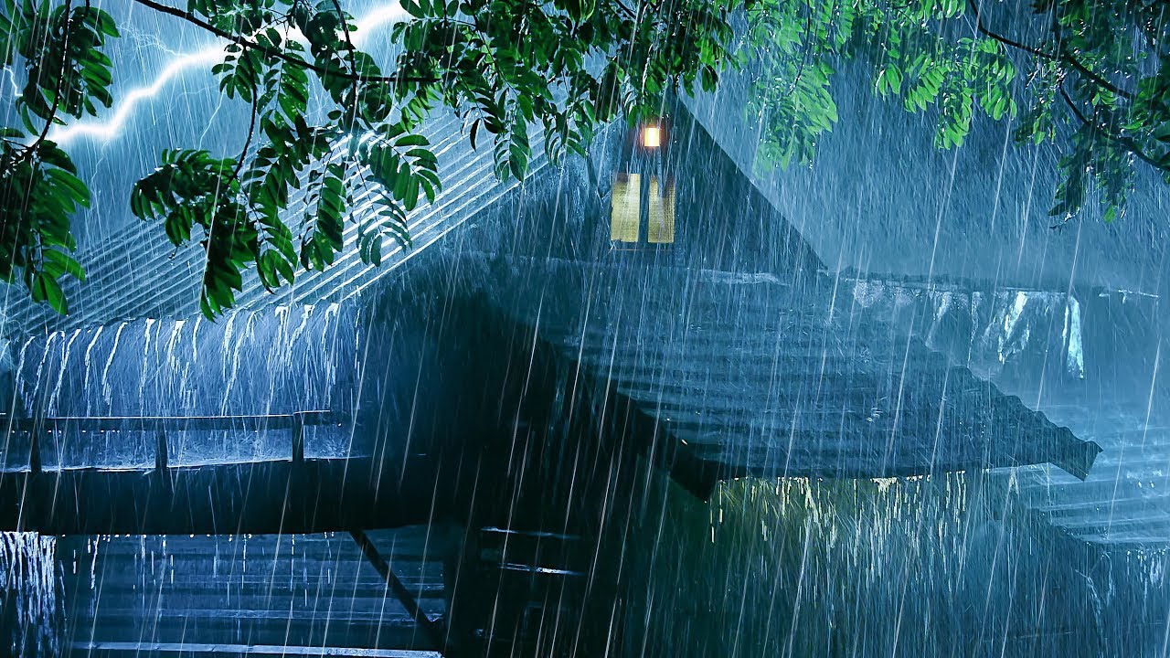 Fall Asleep With The Soothing Sounds Of Rain And Thunder | Brown Noise for Instant Sleep - ASMR