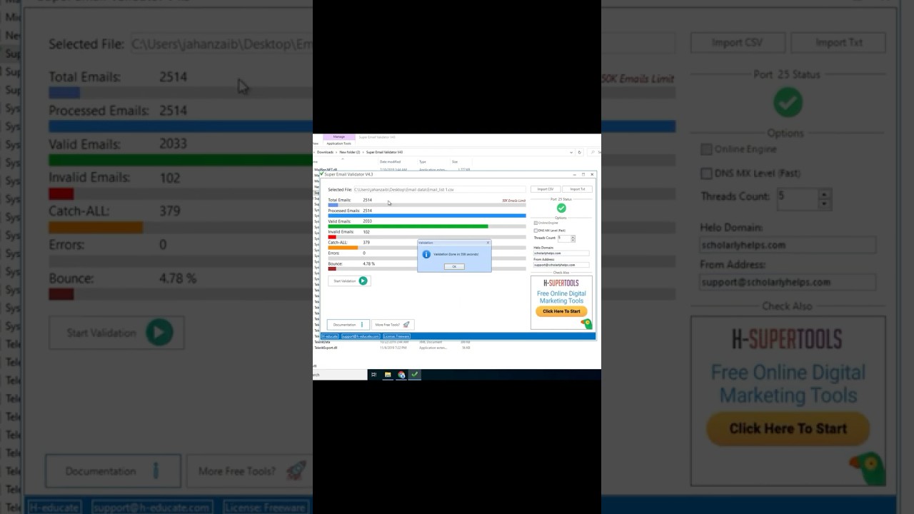 Validate Unlimited Email 🚀 #EmailValidation #TechTips #Productivity