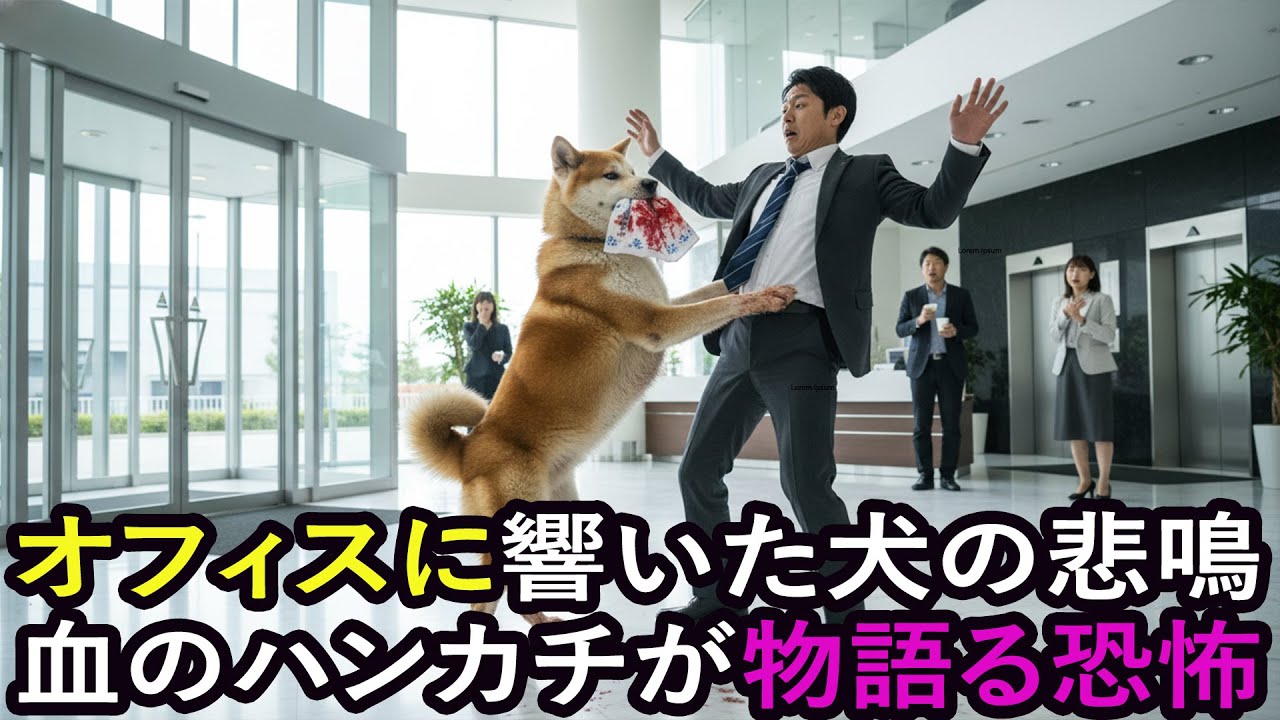 秋田犬が突然、飼い主の会社まで走ってきた。同僚たちが理由を知った時、全員が凍りついた