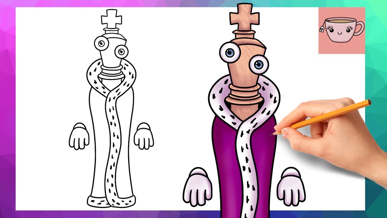 How To Draw Kinger from The Amazing Digital Circus | Cute Easy Drawing Tutorial