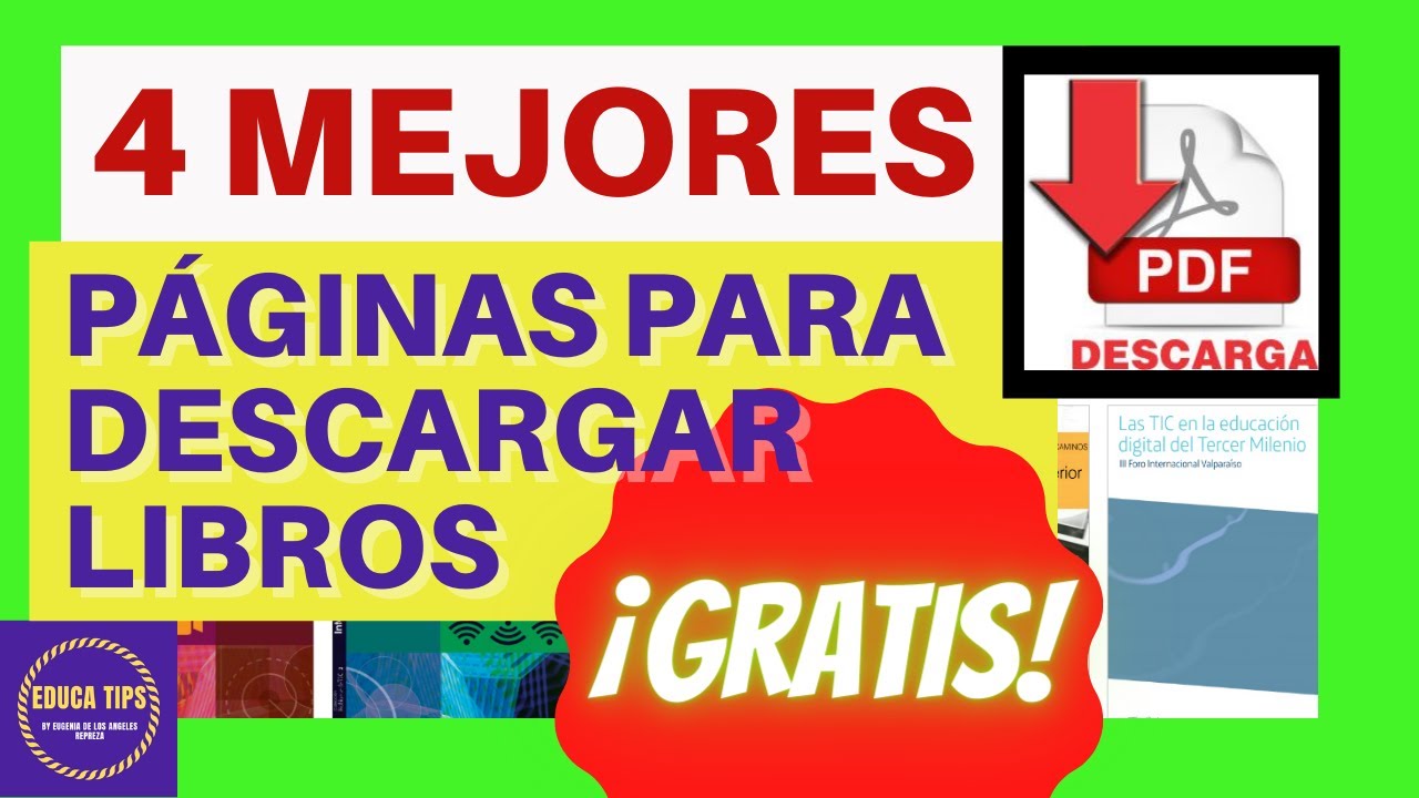 ✅🥇🔥TOP 4 PÁGINAS para DESCARGAR LIBROS GRATIS 📚 (2026) | PDF y EPUB COMPLETOS + LEGALES 🔥