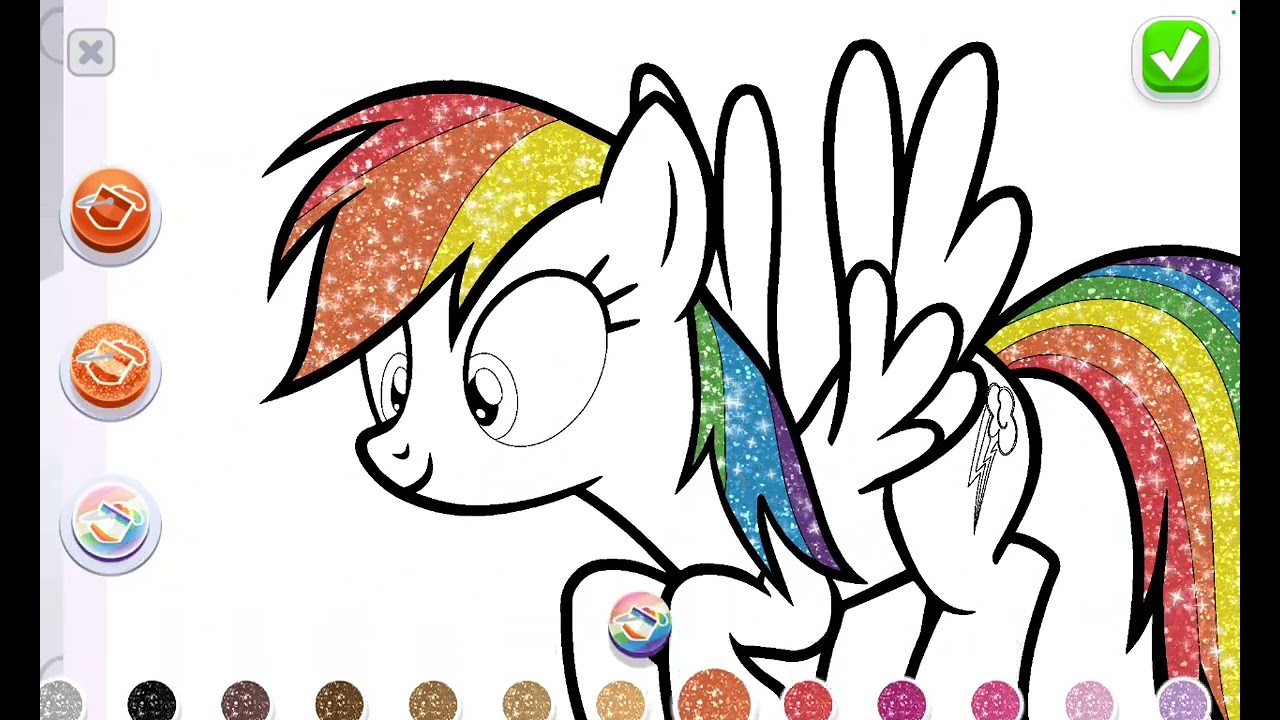 Coloring Rainbow Dash. 72 Rd No. 12 /4
