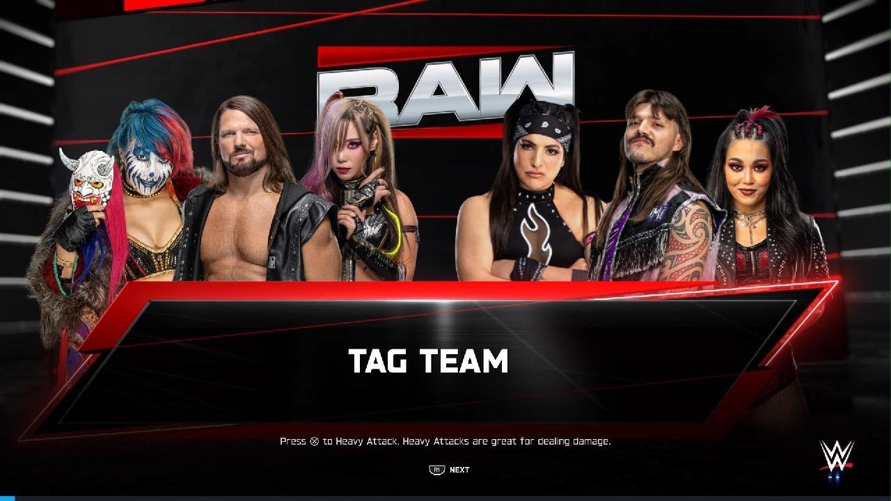 WWE 2K25_ Judgement Day vs AJ and the Kabuki warriors Raw