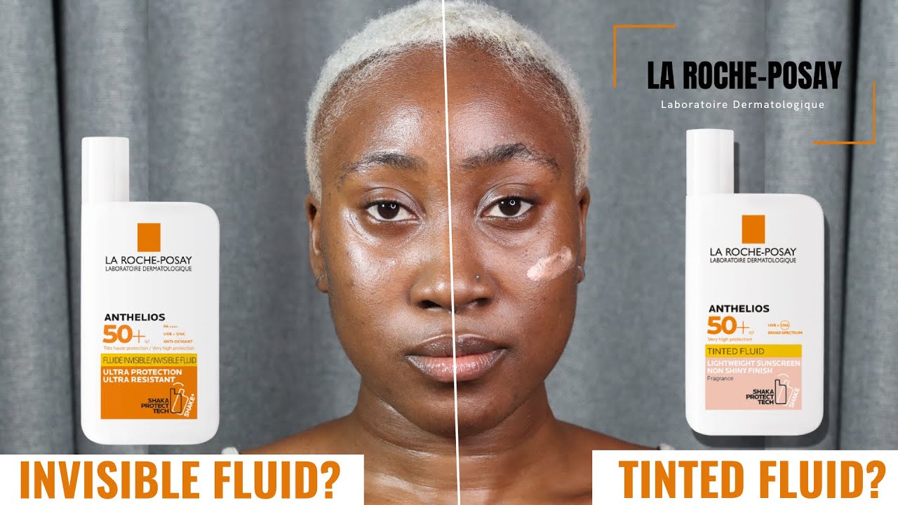 LA ROCHE POSAY ANTHELIOS ULTRA-LIGHT INVISIBLE FLUID vs. TINTED FLUID SPF 50+ | REVIEW ON DARK SKIN