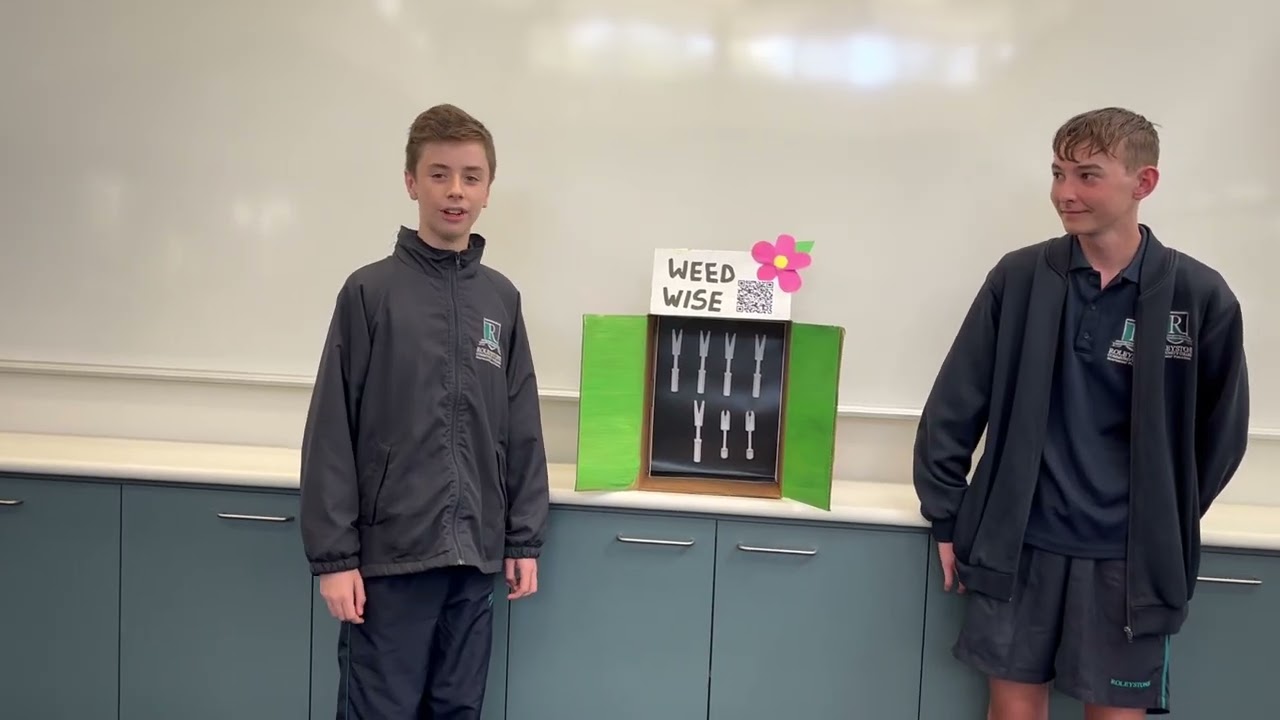 Weed wise innovation for the Minister's Innovation Challenge (Roleystone Community College)