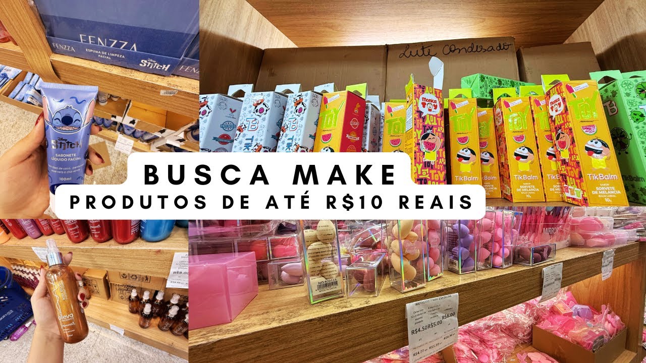 TUDO QUE ACHEI NO BUSCA MAKE  POR MENOS DE 10 REAIS | Skin care, cabelo, corpo e maquiagem... 😱💅