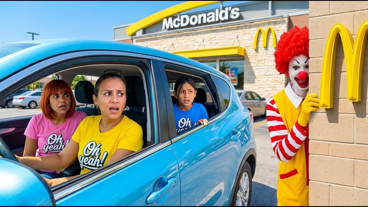 O PALHAÇO MALVADÃO NOS SEGUIU ATÉ O McDonald’s!  🤡🚗🍔