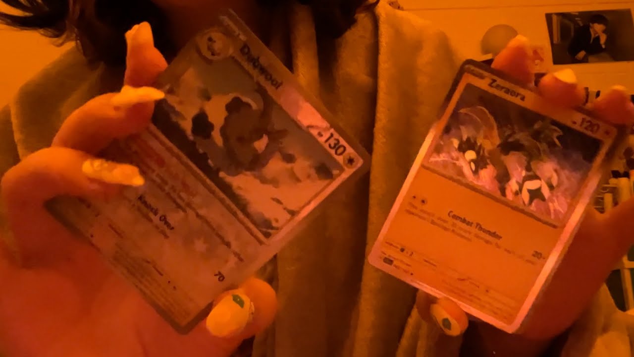 lofi asmr triggers with pokémon cards 
