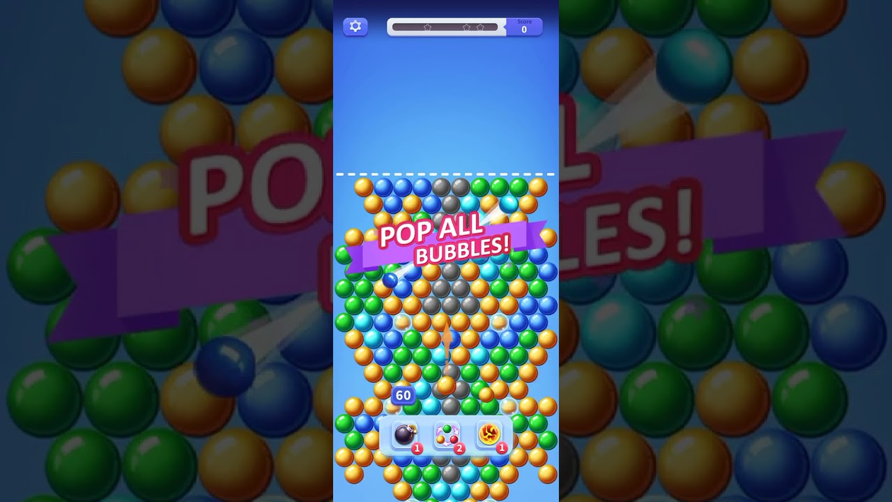 Shoot bubbles hard level 96 to 98 level finish in one time 